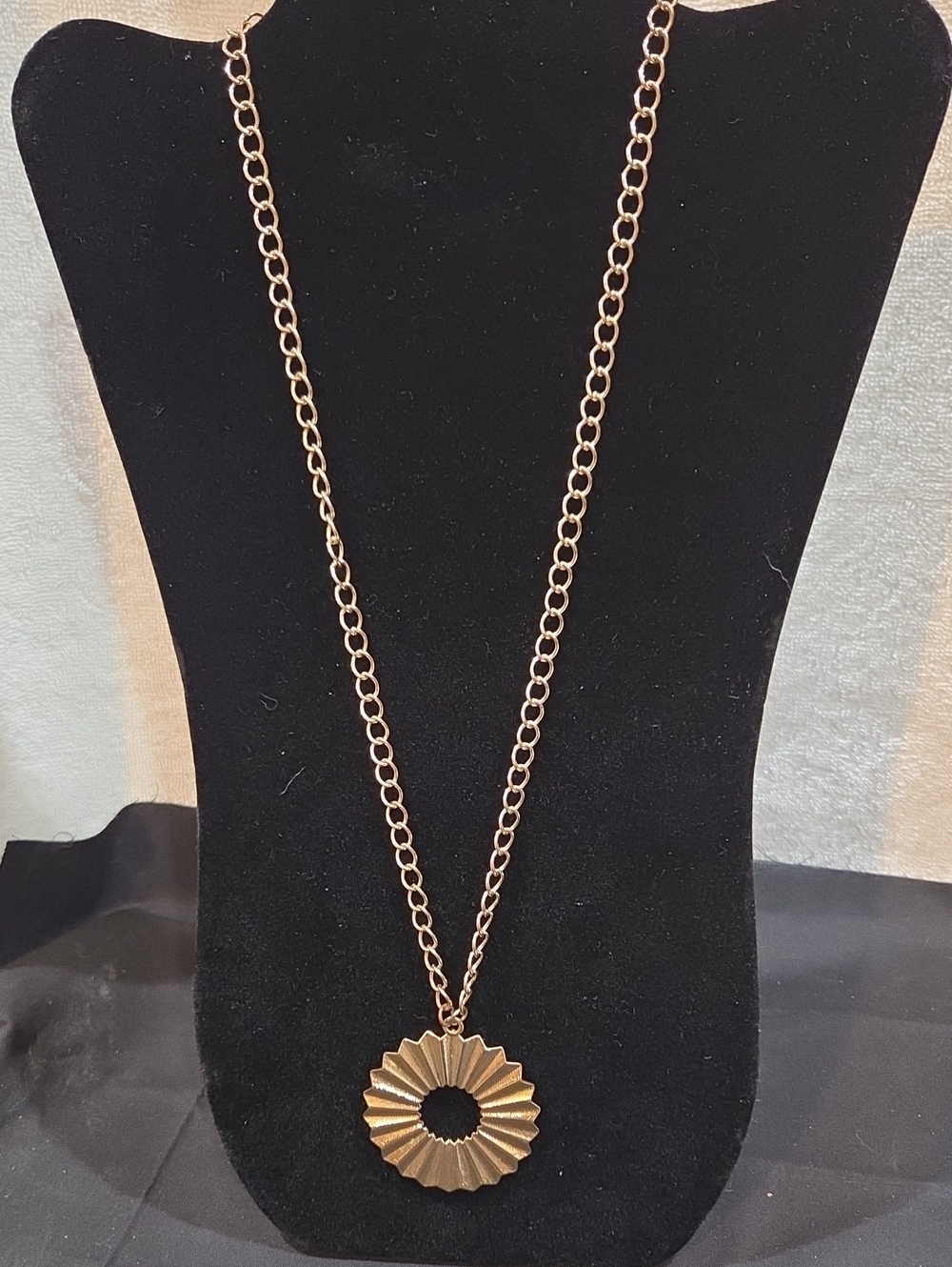 Cato Gold-Tone Radiant Sunburst Pendant Necklace